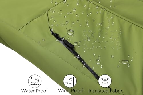 Image of MOERDENG Women's Waterproof Ski Jacket Warm Winter Snow Coat Mountain Windbreaker Hooded Raincoat Jacket