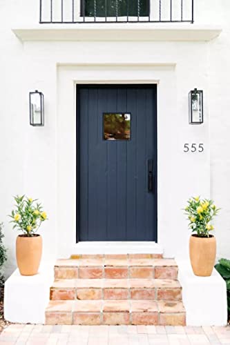 6 In Address Numbers, Metal Modern House Numbers, Black House Numbers For Outside With Screws, High Gloss Black Number 5 #TOP3