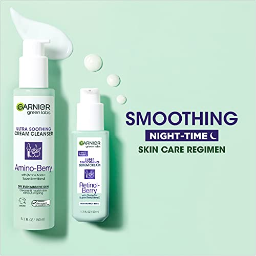 Garnier Green Labs Amino-Berry Soft Gentle Facial Cream Cleanser Hydrates And Soothes Skin, 5.07 Fl Oz #TOP4