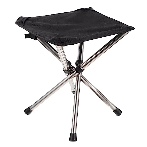 Mikikit 1Pc Portable Folding Stool for Outdoor Use Compact Fishing Chair Telescoping Design for Easy Transport Durable and Lightweight for Camping Beach and Hiking Activities