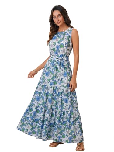 Image of Rooscier Women's Sleeveless Boho Maxi Dress