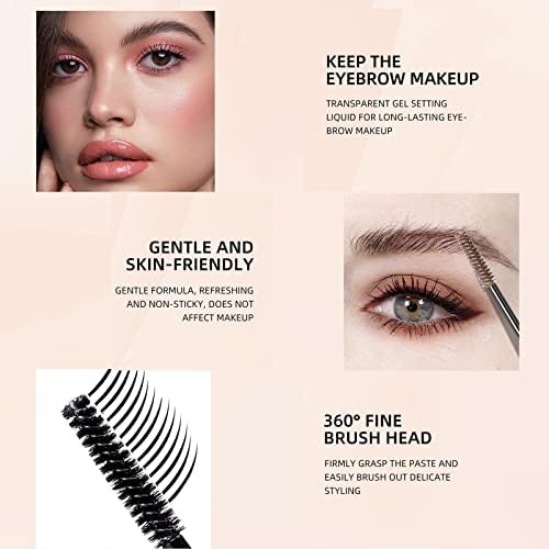 Clear Eyebrow Gel,Long Lasting Brow Gel Waterproof Eyebrow Gel Clear, Transparent Sweat-Proof Smudgeproof Brow Fix Gel Natural Look Eyebrow Styling Repair Make-Up Set For Women Girl (2pcs)
