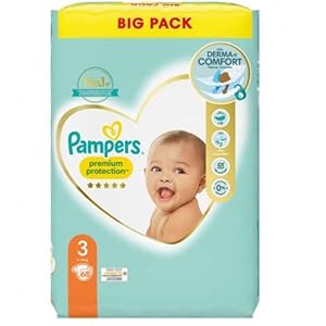 Pampers Baby Windeln Größe 3 (6-10kg) Premium Protection, Midi, BIG PACK, bester Komfort und Schutz für empfindliche…