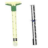 Sliding Gauge Measuring Sewing Tool, 5-in-1 Sliding Gauge Measuring Sewing Ruler Tool Fabric Ruler...