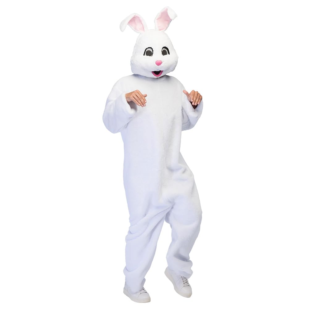 Boland - kostium Bouncing Bunny, kostium królika | Kombinezon z kapturem, zamkiem błyskawicznym, pluszowy strój, na karnawał i imprezy tematyczne, królik