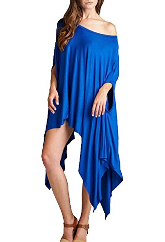 Image of Vivicastle Women's USA Loose Bat Wing Dolman Poncho Tunic Dress Top