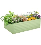 ガーデンベッド　レイズドベッド　プランター　鉢植え　家庭菜園　カバー付　グリーン Amazon.co.jp: SOFTSEA ガーデンベッド レイズドベッド L100×W100