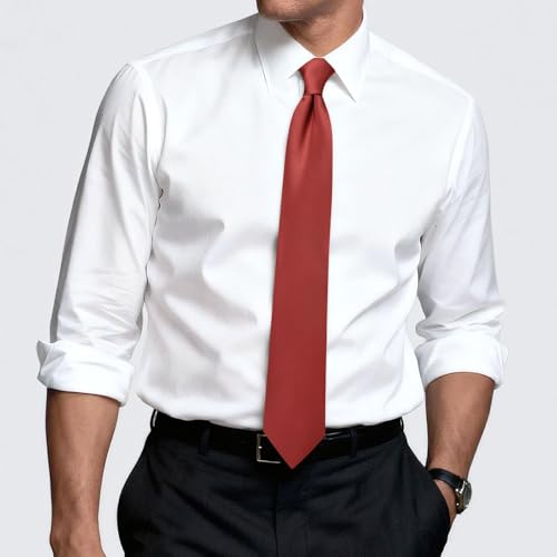Image of Hi-Tie Men's Extra Long Solid Satin Tie Set 63 Inch /70 Inch Formal Necktie