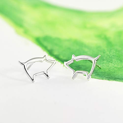 Boma Jewelry Sterling Silver Pig Stud Earrings3
