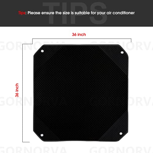 Gornorva Air Conditioner Cover 36" X 36" 1.25 Pounds For Outside Units,Winter Top Air Conditioner Cover With 4 Adjustable Bungee Cords-Waterproof Heavy Duty, For Air Conditioner Units Protect #TOP2
