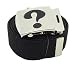 "Question Mark" Canvas Military Black Web Belt & Buckle 60 Inch