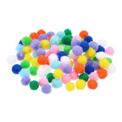 PATIKIL 0,6 Zoll Pompons für Bastelarbeiten, 100 Stück flauschige Pastell-Pompon-Bälle für Kunstbedarf, DIY-Kreativmaterial für Handarbeitsdekorationen, bunt.