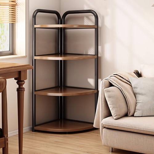 Gabinetes de esquina para baño compactos con estantes abiertos de 4 o 5 niveles