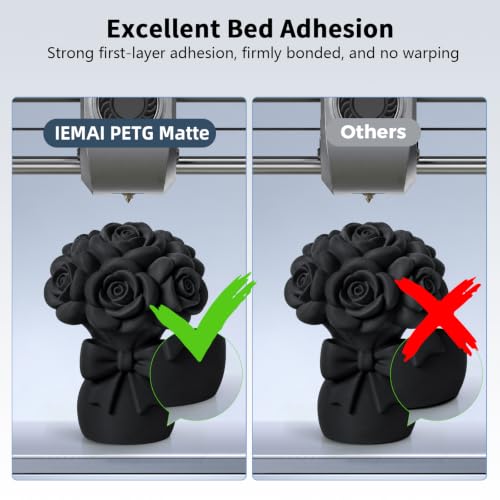 Image of IEMAI Black Matte PETG Filament 1.75mm 1kg Compatible with Bambu Lab AMS