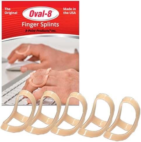 3-Point Products Oval-8 Finger Splint Size 6 (Pack of 5)