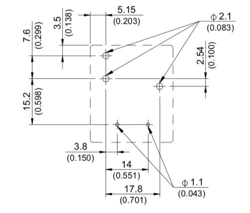 Relé de uso geral SONG CHUAN 832AW-1A-F-C1-12VDC, 1A SPNO Flange rápido