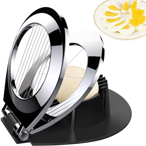 Comparison: Best Hard Boiled Egg Slicer 9 Egg Slicer, BIBURY Egg Slicer for Hard Boiled Eggs, Heavy Duty Egg Cutter for Egg Strawberry Mushroom Soft Fruit, Stainless Steel Wire with 3 Slicing Styles, Easy to Clean