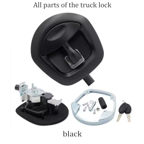 Truck Tool Box Latch Replacement, Zinc Alloy Whale Tail Toolbox Locks Paddle Lock Replacement T Handle with Keys for Truck, RV, Motorhome,Trailer Box (Black) by MTSmart - Image 3