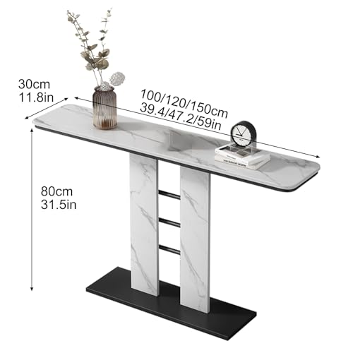 Mesa consola de entrada dorada de 150 cm con acabado premium 2