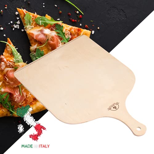 LEO AND GIO Pizzaschep voor oven, accessoires voor keuken, hout, pizza, gebak, brood, romana, snijplank - Image 7