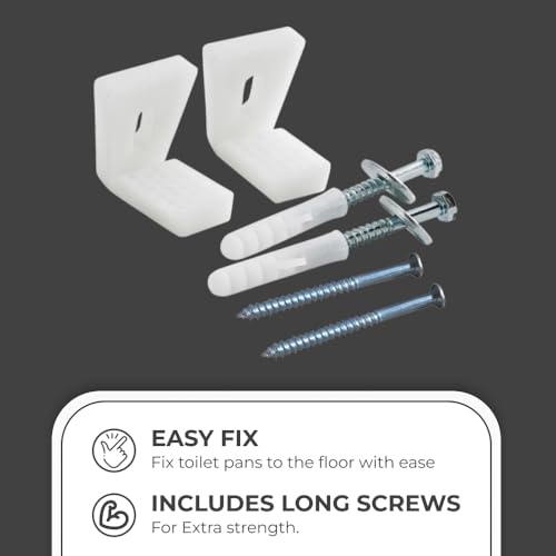 VeeBath Toiletten-Schrauben-Set für das Badezimmer, abgewinkelt, für die Bodenmontage, für Toilettenschüsseln, für Bidet oder Halbsäulen