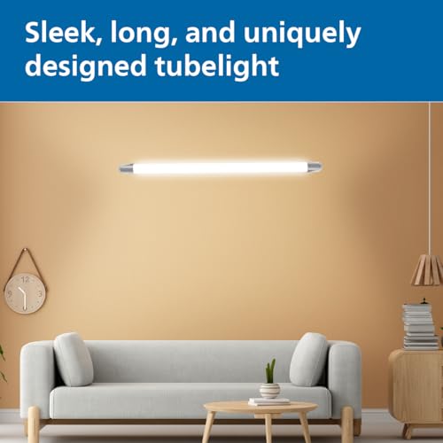 Image of Philips Gleam Glow 30W LED Batten Light WW + CDL | 2-in-1 Switchable Warm White & Cool Day Light | High Brightness Energy Efficient LED Tube | Slim Design for Home & Office | Pack of 4