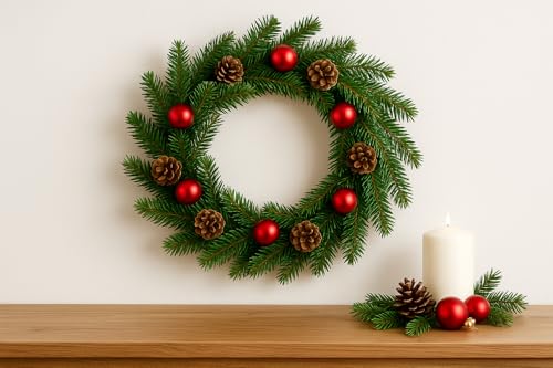 Strohkranz/Strohrömer 30 cm – 1 Stück | Natur Strohkränze Ø 30 cm x 5 cm | Kränze zum Basteln, Dekorieren & Selbermachen | Weihnachtskranz, Türkranz, Tischdeko, DIY Kranz