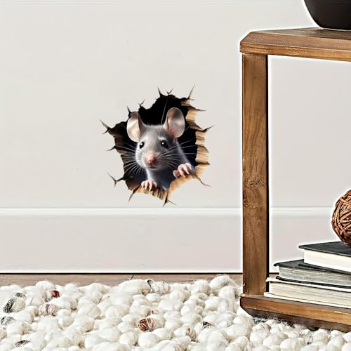 Vinilos decorativos ratón 3D pack x2 vinilo impermeable miniatura 6