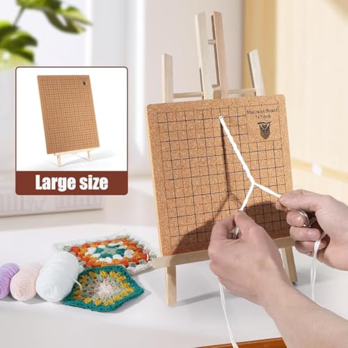 Tablero de macramé con soporte ajustable Cenei y 53 piezas para trenzar cómodamente 3