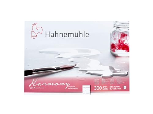 Hahnemühle Harmony, matter Aquarellblock, oberflächengeleimt, naturweiß, 300 g/m², 12 Blatt