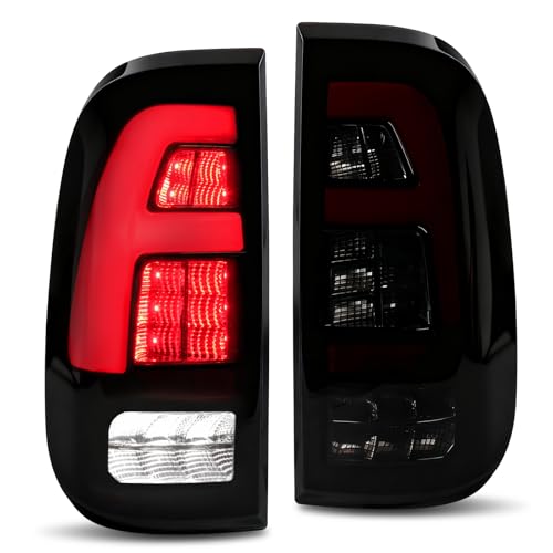 MAYELLO Pair Blacked-Out Full LED Tail Lights for 20082016 Ford F-250/F-350/F-450/F-550 Pickup Trucks Smoked Lens Dark Knight Style Upgrade Plug & Play