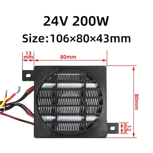24V 200W DC Thermostatic Electric Heater 1Pcs