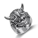 Anillo de cabeza de toro para hombre, diseño gótico de cabeza de toro, Acero inoxidable, Sin piedras preciosas