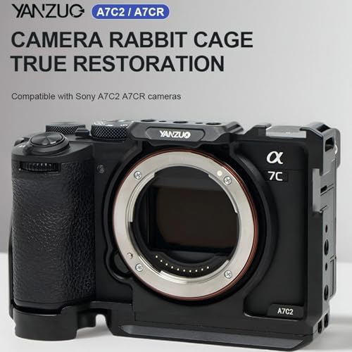Image of Camera Cage A7C II A7CR Aluminum Cage for Sony A7C2 A7CR Camera (Silver)