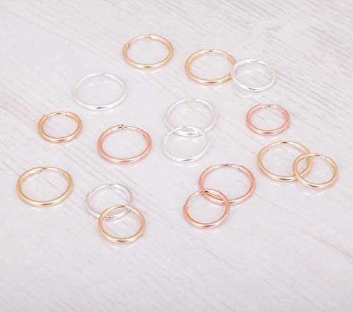 Tiny Gold Filled Hoop Earrings - Designer Handmade 12Mm Thin Dainty Pair Of Hoops #TOP7