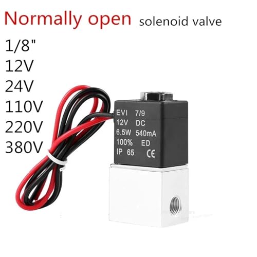 Électrovanne laiton normalement ouverte 24V vanne pneumatique 2 voies