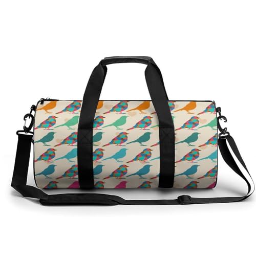 Sac de voyage oiseau coloré pour le camping et la randonnée active