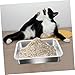 Yardwe Stainless Steel Cat Litter Box Open Design Litter Tray for Kittens Rabbits Durable and Easy to Litter Box for Cats of All