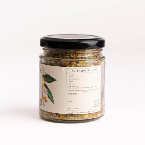 Image of Himalayan Haat Citrus, Chamomile & Tejpatta Infusion - Caffeine-Free Herbal Tea Blend | Rich in Vitamin C & Antioxidants | Anti-Inflammatory | 30g