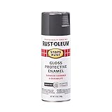 Rust-Oleum 7784830-6PK Stops Rust Spray Paint, 12 oz, Gloss Charcoal Gray, 6 Pack