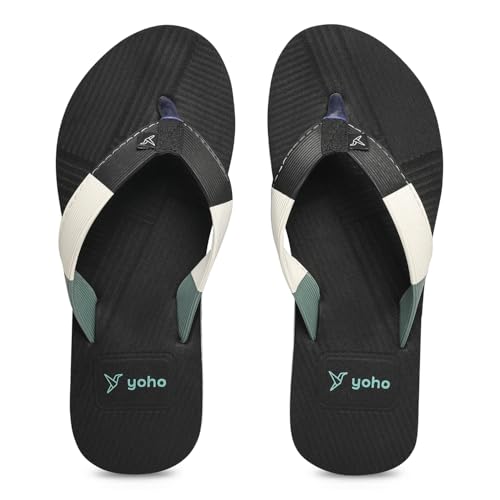 Image of YOHO Women Black soft slippers | Comfortable and Stylish flip flop | Chappal for Woman in exciting colors | Daily Use | Lightweight | Anti Skid Monsoon Chappal | Bubbles