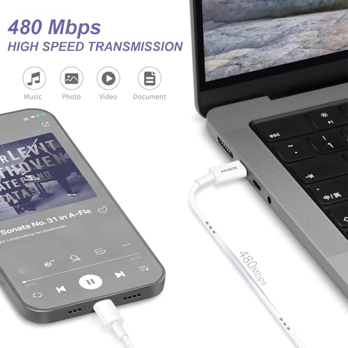 Image of Kratos 20W Original Charger with Lightning Cable Compatible with iPhone14 /13 /12 /11 /10 /9 /8 /7 /X /Xr Series, Cable Length 1.2 Mtr, MFi Certified Adapter | White