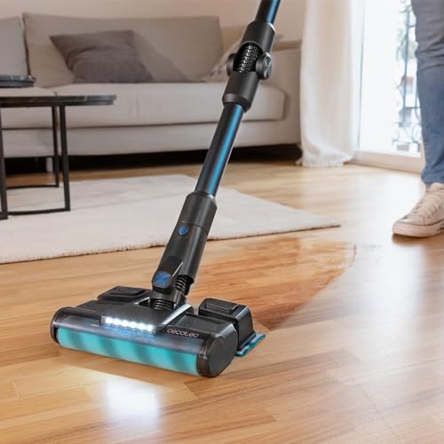 Cecotec Aspirateur Balai sans Fil Conga Rockstar 9500 Connected Ergowet 3000 IA. 230 W, Intelligence Artificielle, App Mobile, Autonomie 90', Écran Numérique, Double Filtre, Accessoires
