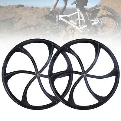 WINUS Black/White 26" MTB Bike Mag7/8/9/10 Speed Front Rear(2Wheel Rims Wheelset Kit Tire Fixed Gear