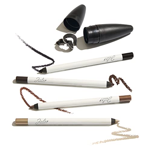 Julep Nighttime Neutrals 5PC When Pencil Met Gel Sharpenable Multi-Use Longwear Eyeliner Pencil, Soft Black, Rich Brown, Bronze Shimmer, Gilded Gold Shimmer Cosmetic Makeup Pencil Sharpener