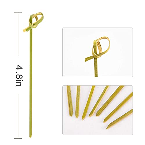 Cosweet 500 Pcs Bamboo Knot Cocktail Skewers Picks, 5 Inches, Great For Hors' D'oeuvre, Appetizers, Cocktail Party Or Barbeque Snacks, Club Sandwiches #TOP3