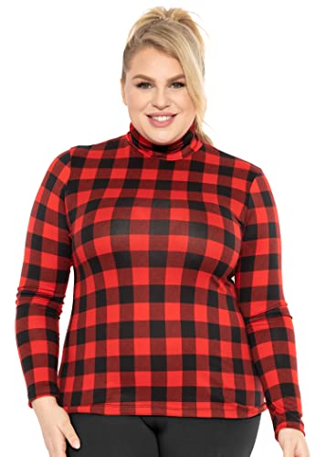 Image of Womens Turtle Neck | Long Sleeve and Sleeveless Top | Plus Size XL-7X | Tops Women White Turtleneck Women