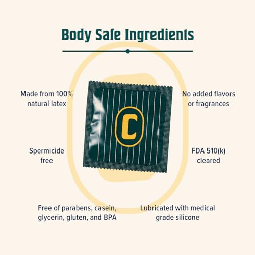 Champ | Ribbed Condoms | Lubricated Latex Condoms | Fragrance and Paraben-Free | 12-Count