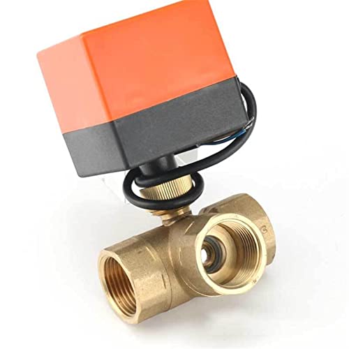 Vanne à bille motorisée 3 voies DN25 commande électrique laiton 12v