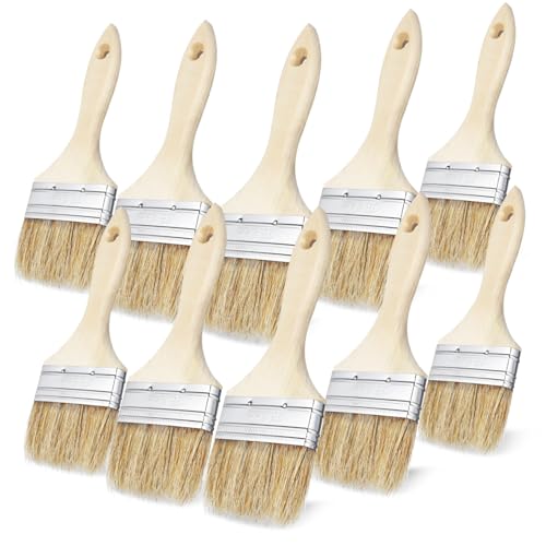 LIFKOME Lot de 10 Pinceaux À Copeaux pour Peinture Murale Grillades Nettoyage Polyvalent Rénovation Domiciliaire